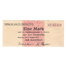 Banknote, Germany, Gleiwitz Stadt, 1 Mark, N.D, 1914, 1914-10-31, AU(55-58)