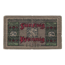 Banknote, Germany, Schwäbisch-Gmünd Stadt, 50 Pfennig, Batiment, 1921