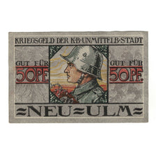 Billet, Allemagne, Neu-Ulm Stadt, 50 Pfennig, Cherubins, 1919, 1919-08-01, TTB