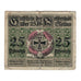 Billet, Allemagne, Soltau Spar und Darlehnsverein Soltau E.G.m.b.h, 25 Pfennig
