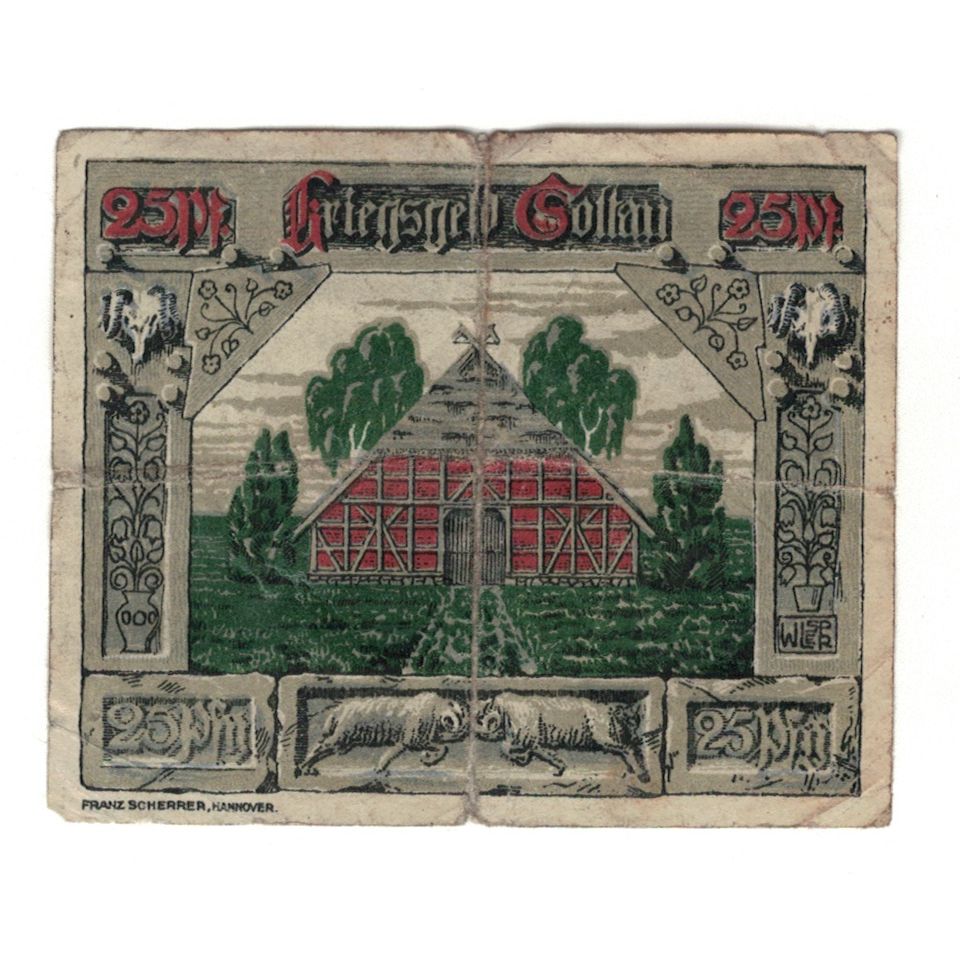 Billet, Allemagne, Soltau Spar und Darlehnsverein Soltau E.G.m.b.h, 25 Pfennig