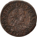 FRANCE, Double tournois, buste enfantin, Double Tournois, 1620, Poitiers, KM...