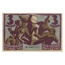 Banknote, Germany, Glauchau Liga zum Schutze der Deutschen Kultur, 3 Mark