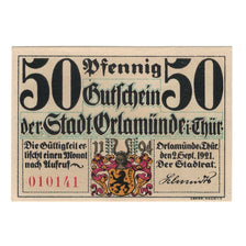 Banknote, Germany, Orlamunde Stadt, 50 Pfennig, Batiment, 1921, 1921-09-02