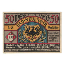 Banknot, Niemcy, Neuenahr, Bad Kurdirektion, 50 Pfennig, personnage 1, 1922
