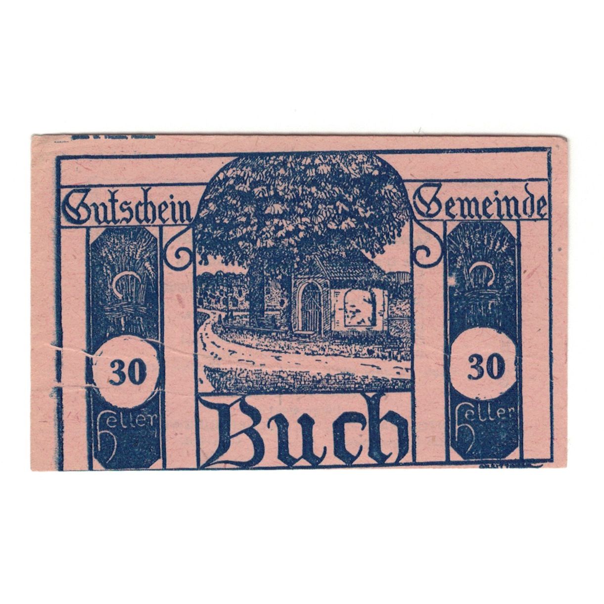 Banconote, Austria, Buch N.Ö. Gemeinde, 30 Heller, Texte, 1920, 1920-10-30