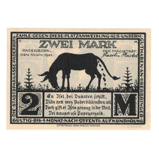 Banknote, Germany, Paderborn Stadt, 2 Mark, personnage, 1921, 1921-11-10