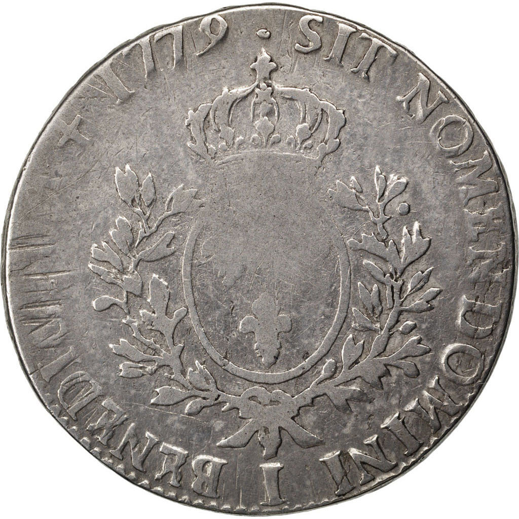 Coin, France, Louis XVI, Écu aux branches d'olivier, Ecu, 1779, Limoges