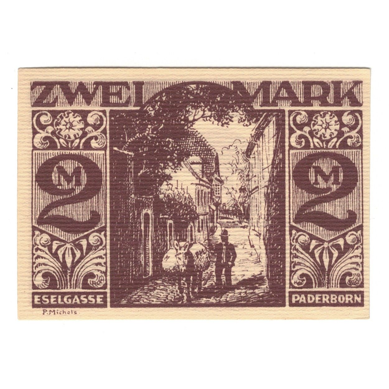 Banknote, Germany, Paderborn Stadt, 2 Mark, Animal 1, 1921, 1921-11-10