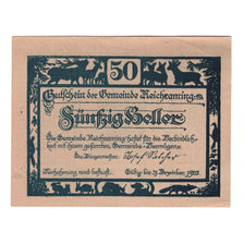Geldschein, Österreich, Reichraming O.Ö. Gemeinde, 50 Heller, Hutte, 1920