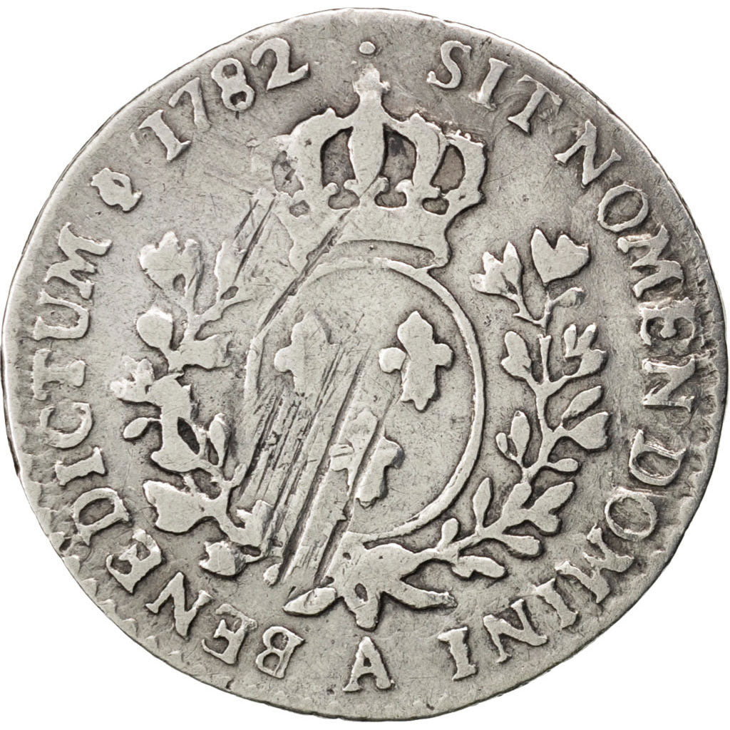 FRANCE, 1/10 Écu, 12 Sols, 1/10 ECU, 1782, Paris, KM #568.1, VF(30-35), Silver,