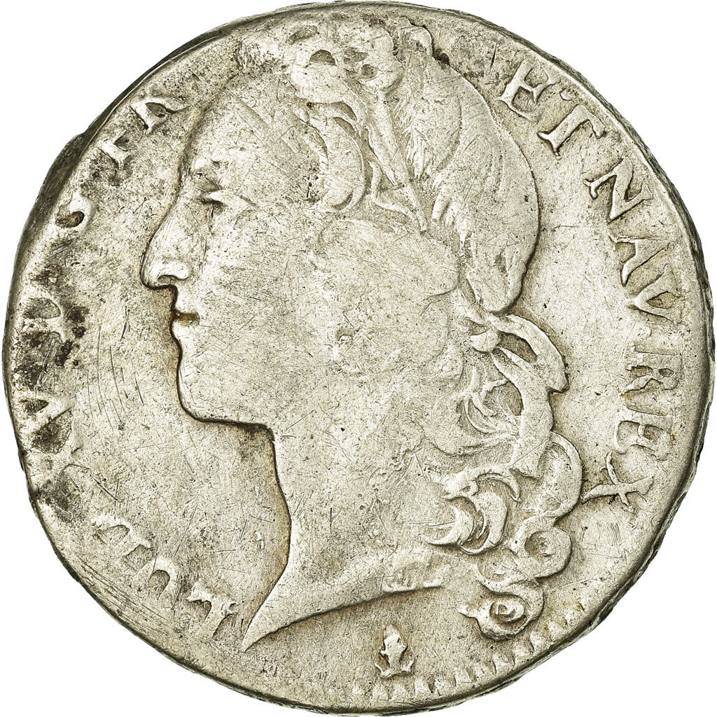 Münze, Frankreich, Louis XV, 1/2 Écu au bandeau, 1/2 ECU, 44 Sols, 1744, Riom