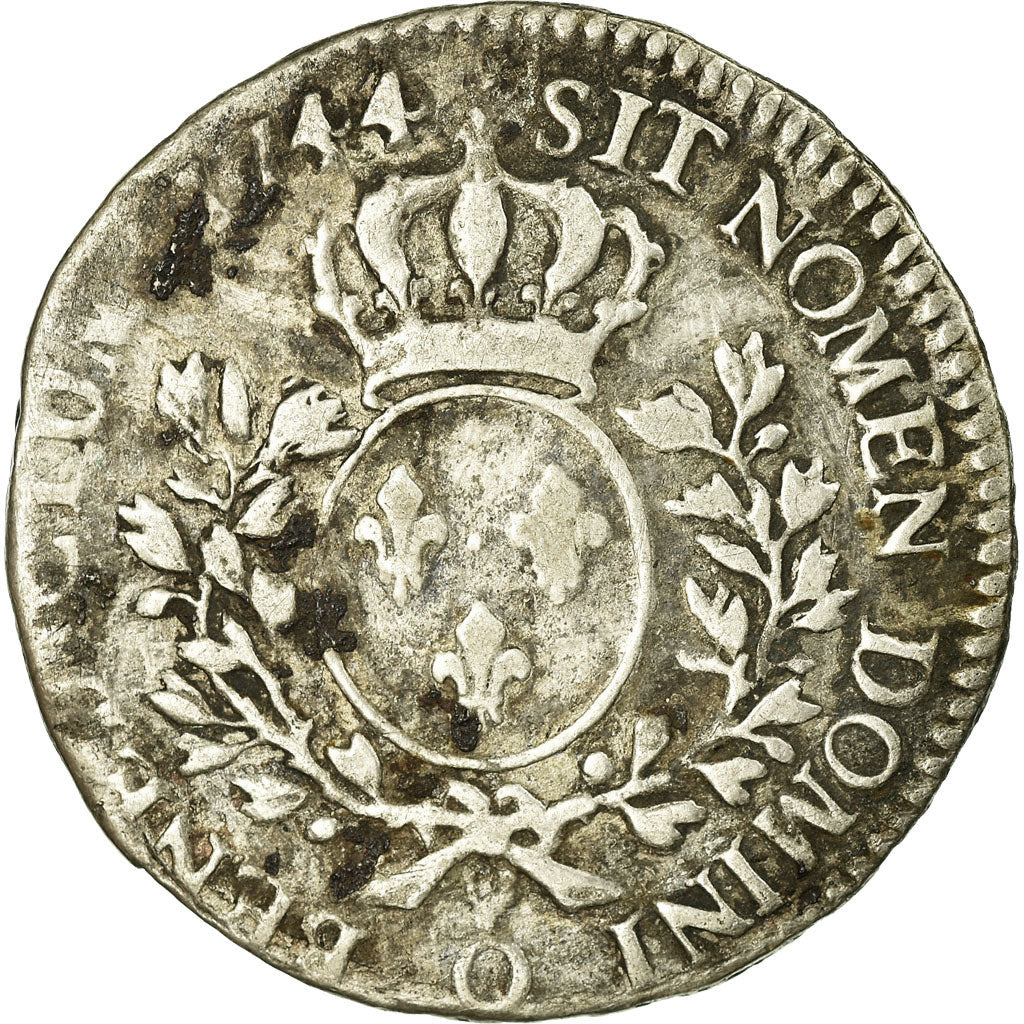 Münze, Frankreich, Louis XV, 1/2 Écu au bandeau, 1/2 ECU, 44 Sols, 1744, Riom