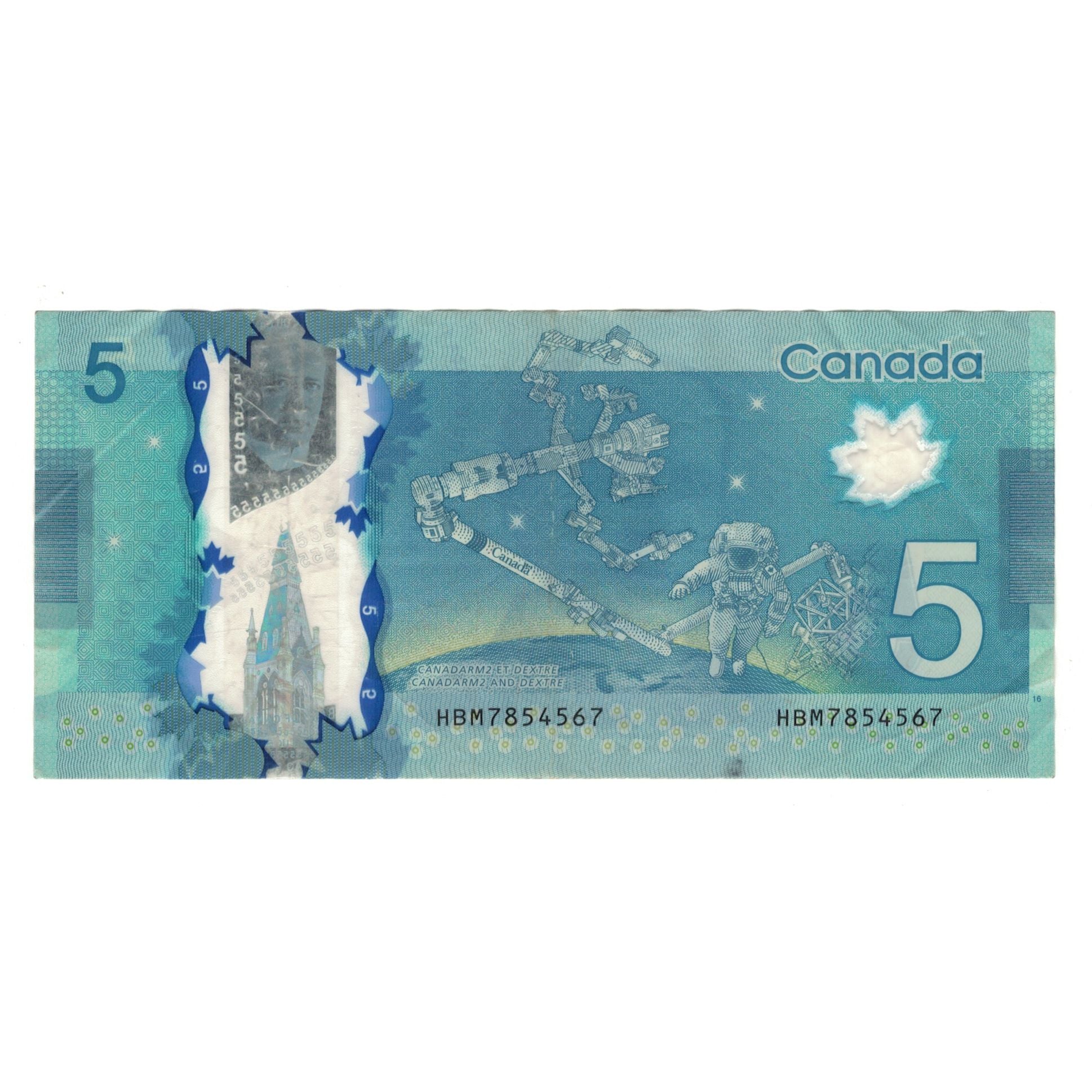 Biljet, Canada, 5 Dollars, 2013, TTB