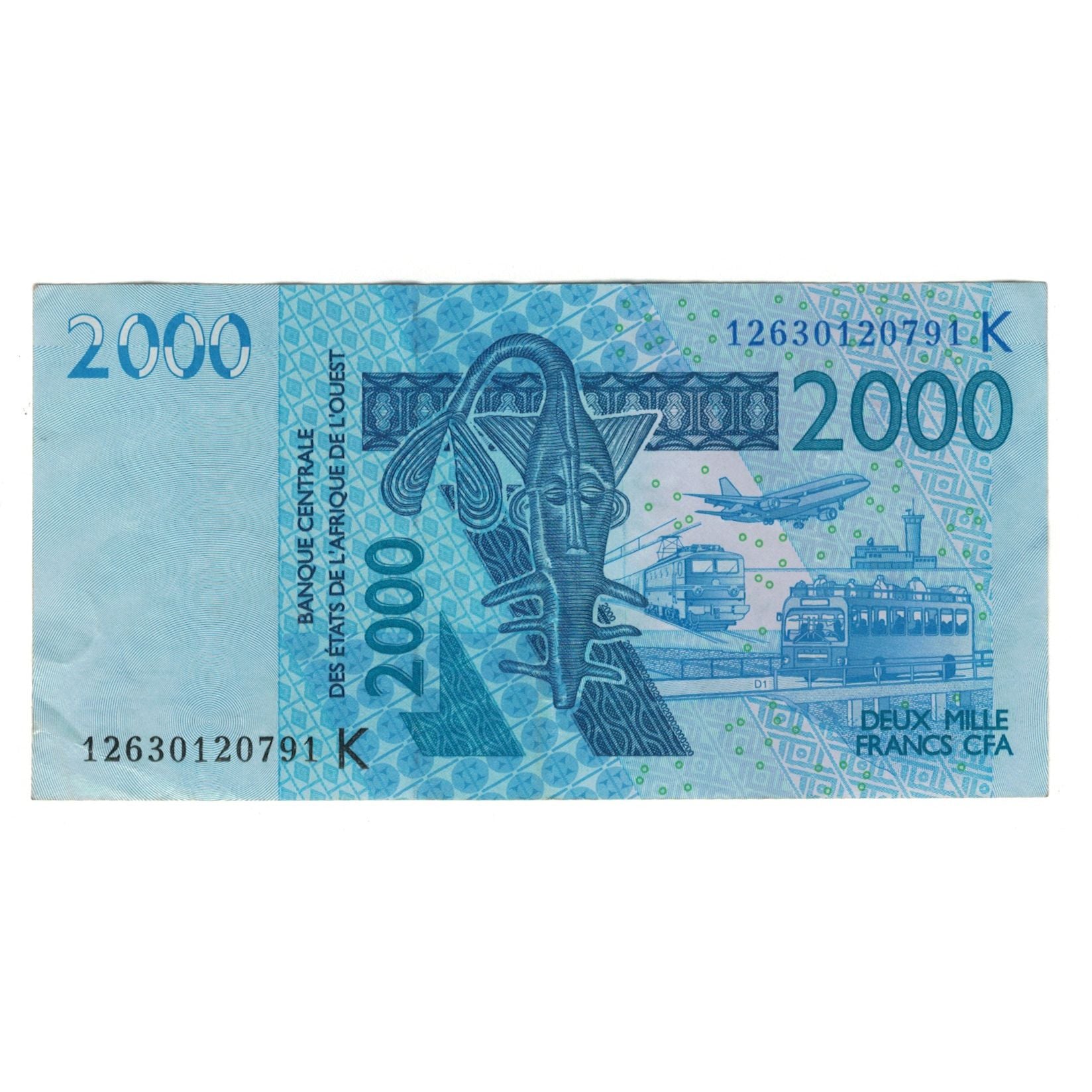 Banknote, West African States, 2000 Francs, 2003, AU(55-58)