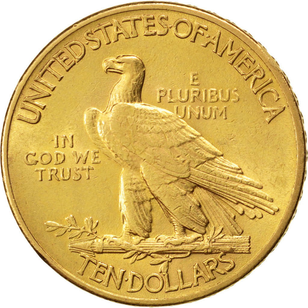 Coin, United States, Indian Head, $10, Eagle, 1912, U.S. Mint, Philadelphia