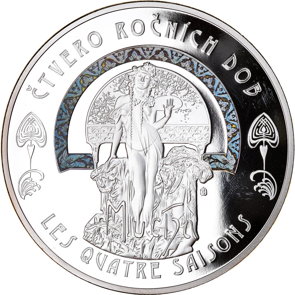 France, Medal, Mucha, Les quatre saisons, Printemps, Arts & Culture, 2014