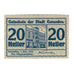 Billete, Austria, Gmunden O.Ö. Stadt, 20 Heller, Texte, 1920, 1920-01-03, EBC