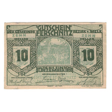 Banknote, Austria, Ferschnitz N.Ö. Gemeinde, 10 Heller, Texte, 1920