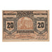 Billete, Austria, Ferschnitz N.Ö. Gemeinde, 20 Heller, Texte 2, 1920