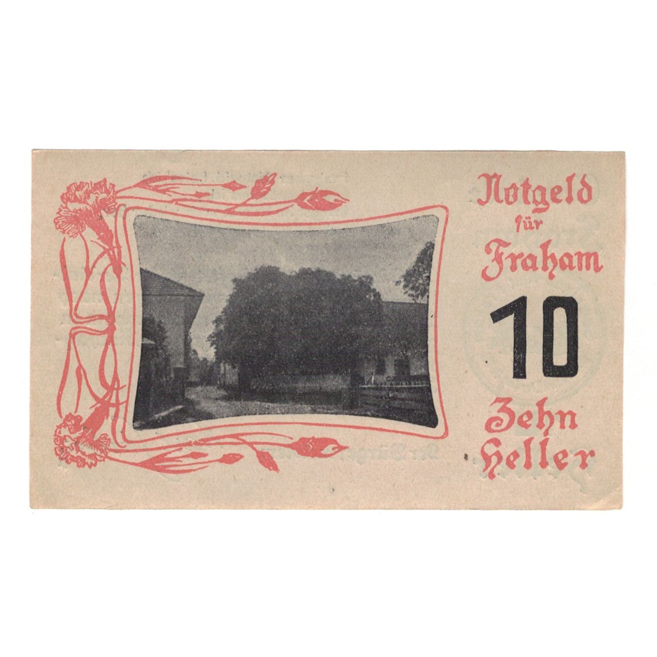 Banknote, Austria, Fraham O.Ö. Gemeinde, 10 Heller, texte 1, 1920, 1920-05-15