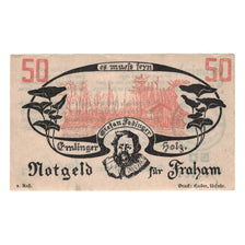 Banknote, Austria, Fraham O.Ö. Gemeinde, 50 Heller, texte 1, 1920, 1920-05-15