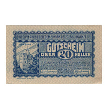 Banknote, Austria, Hainfeld Prv. Zweckverband, 20 Heller, Texte, 1920
