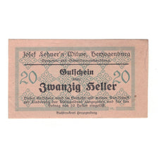 Banknote, Austria, Herzogenburg Prv. Josef Lehner's Witwe, 20 Heller, Texte