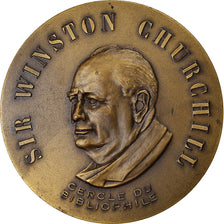 Francja, Medal, Sir Winston Churchill, Cercle du Bibliophile, Undated, MS(63)