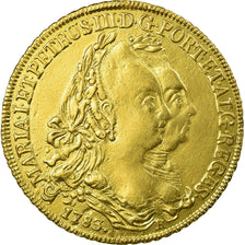 Moneta, Brasile, Maria I and Pedro III, 6400 Reis, 1783, Rio de Janeiro, BB+