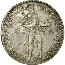 Moneda, Francia, Ecu, 1664, Besançon, MBC, Plata, Boudeau:1285