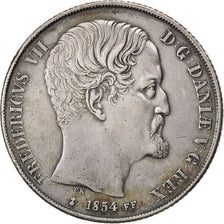 Münze, Dänemark, Frederik VII, 2 Rigsdaler, 1854, Altona, VZ, Silber, KM:761.1