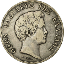 Moneta, Grecja, Othon, 5 Drachmai, 1833, EF(40-45), Srebro, KM:20