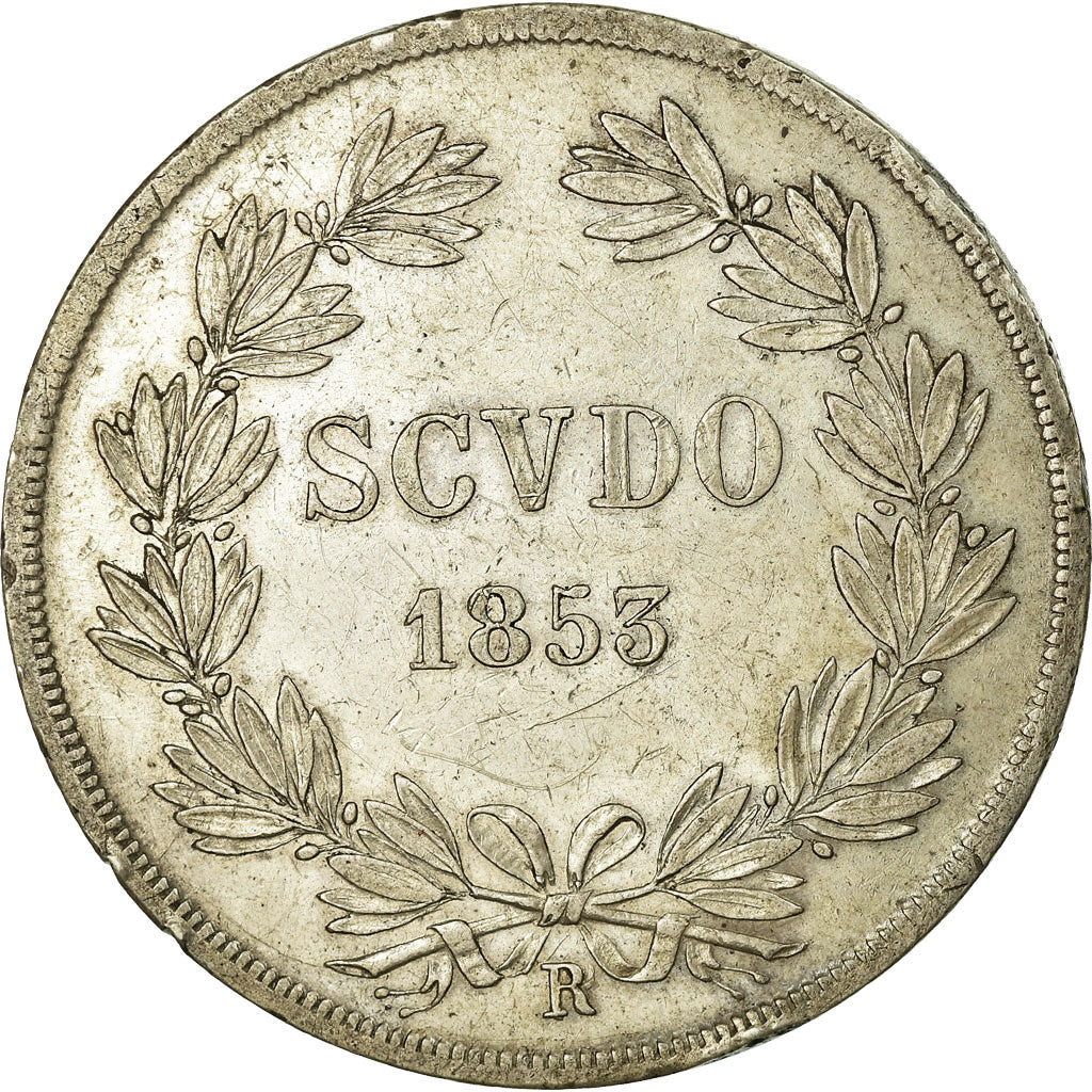 Munten, Italiaanse staten, PAPAL STATES, Pius IX, Scudo, 1853, Roma, ZF+