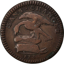 Munten, Eiland Man, 1/2 Penny, 1733, FR+, Koper, KM:3
