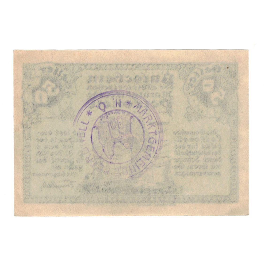 Geldschein, Österreich, Petronell N.Ö. Marktgemeinde, 50 Heller, N.D, 1920