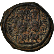 Justin II 565-578, Follis, Nicomedia, EF(40-45), Copper, Sear #369, 13.72