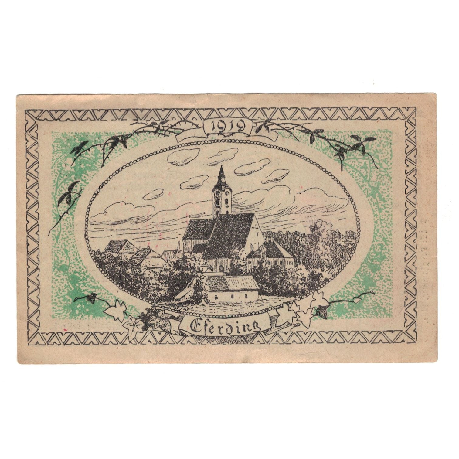 Billete, Austria, Eferding O.Ö. Stadtgemeinde, 20 Heller, village, 1919