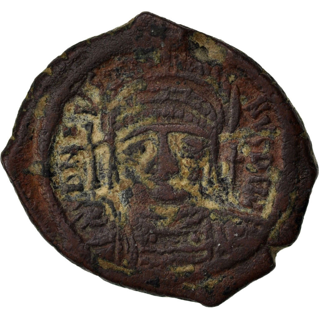 Coin, Justin II, Half Follis, Thessalonica, VF(30-35), Copper, Sear:365