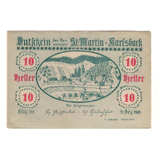Banknote, Austria, St. Martin a.Y. und Karlsbach N.Ö. Gemeinden, 10 Heller