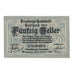 Banknote, Austria, Vorarlberger Landeskasse Vorarlberg Land, 50 Heller, valeur