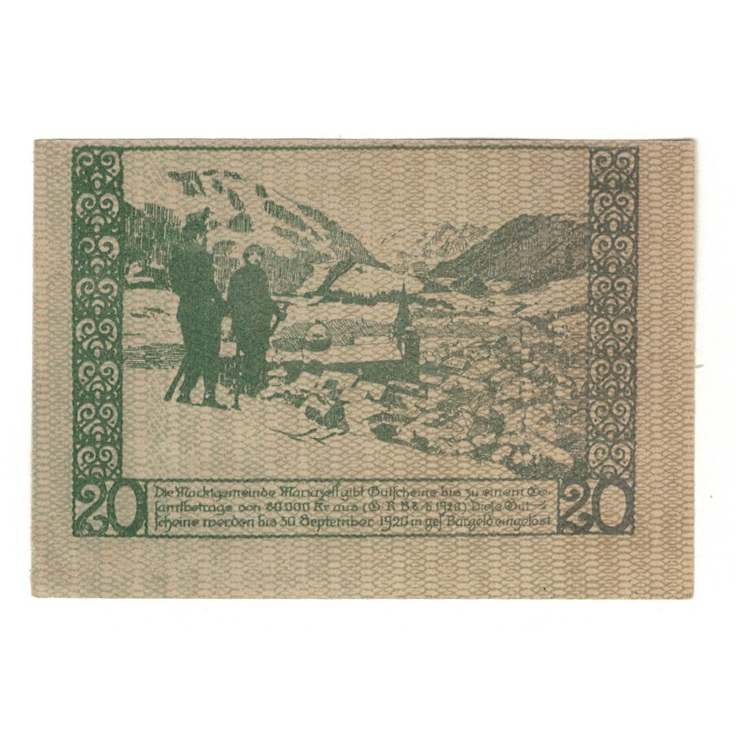 Banknote, Austria, Mariazell Stmk. Marktgemeinde, 20 Heller, personnage 1, 1920