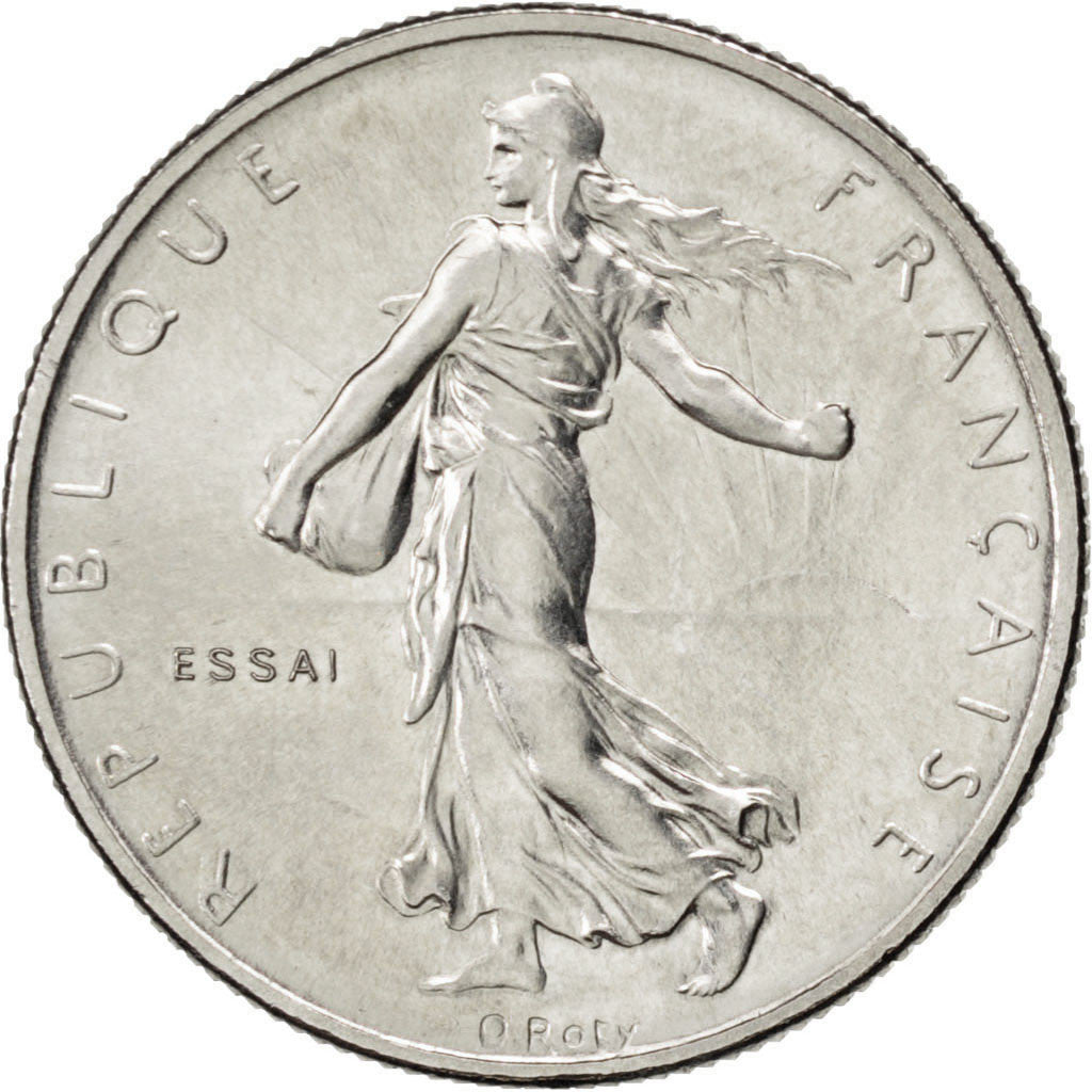 FRANCE, 1/2 Franc, 1965, KM #E112, MS(63), Nickel, Gadoury #429, 4.50