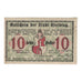 Banknote, Austria, Eferding O.Ö. Stadtgemeinde, 10 Heller, rue, 1919