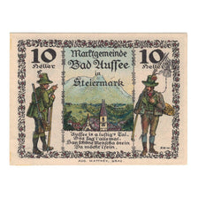 Geldschein, Österreich, Bad Aussee Stm. Marktgemeinde, 10 Heller, poisson