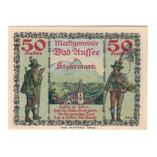 Geldschein, Österreich, Bad Aussee Stm. Marktgemeinde, 50 Heller, poisson