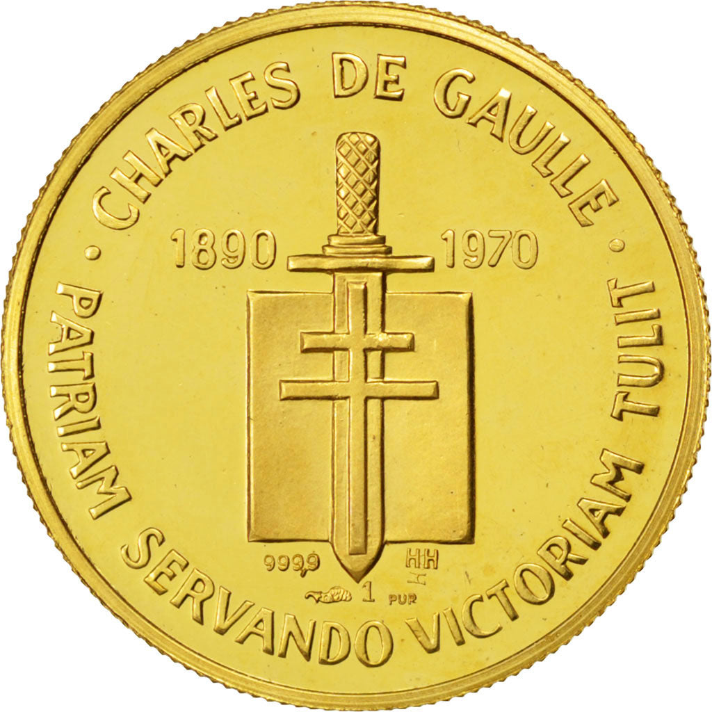 FRANCE, French Fifth Republic, Medal, 1970, MS(63), Gold, 3.90