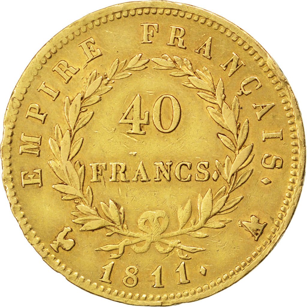 Premier Empire, 40 Francs or au revers Empire, Variété