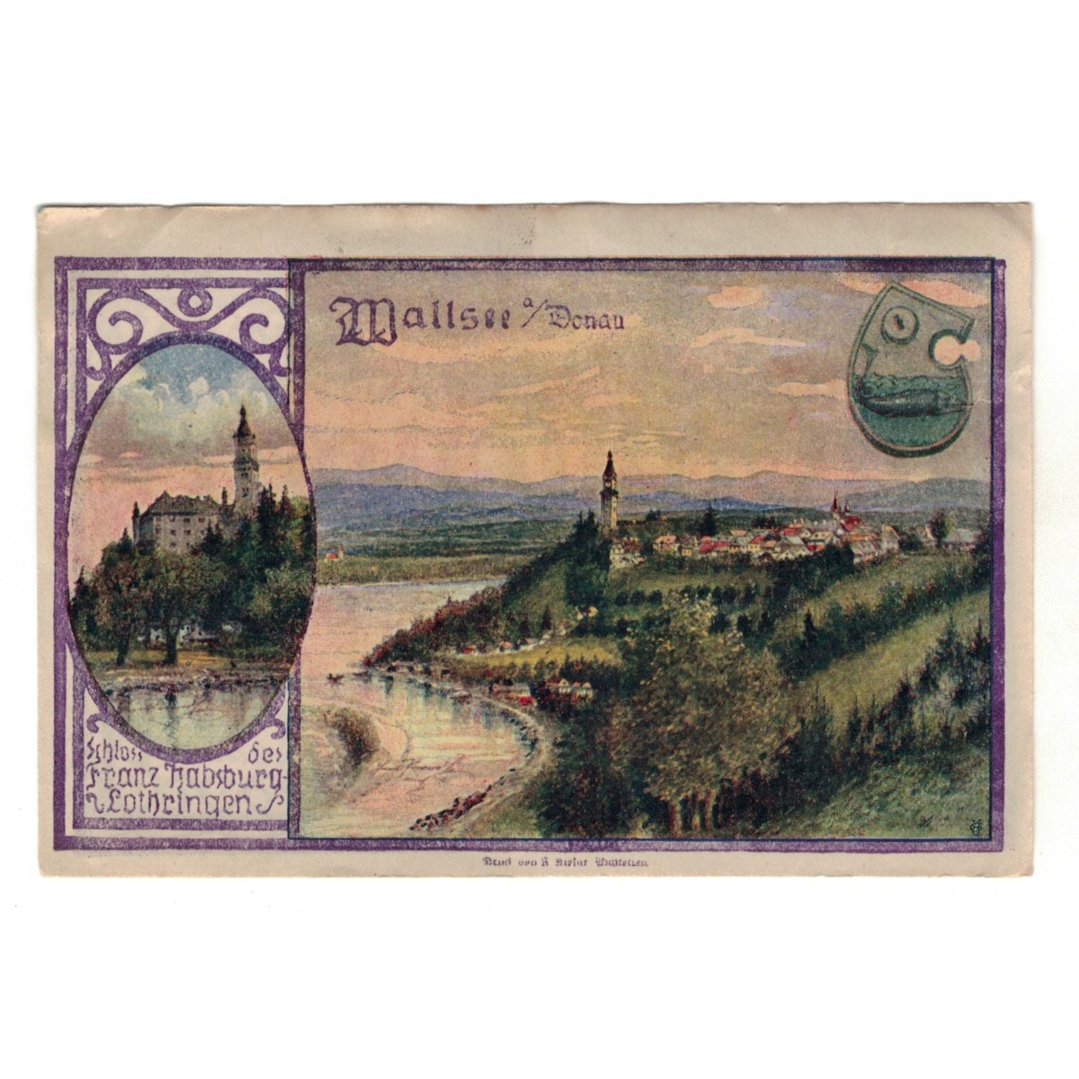 Banknot, Austria, Wallsee N.Ö. Gemeinde, 120 Heller, paysage, 1920, 1920-12-31