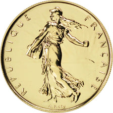 FRANCE, Semeuse, Franc, 2001, Paris, KM #925.1a, MS(65-70), Gold, 24, Gadoury...